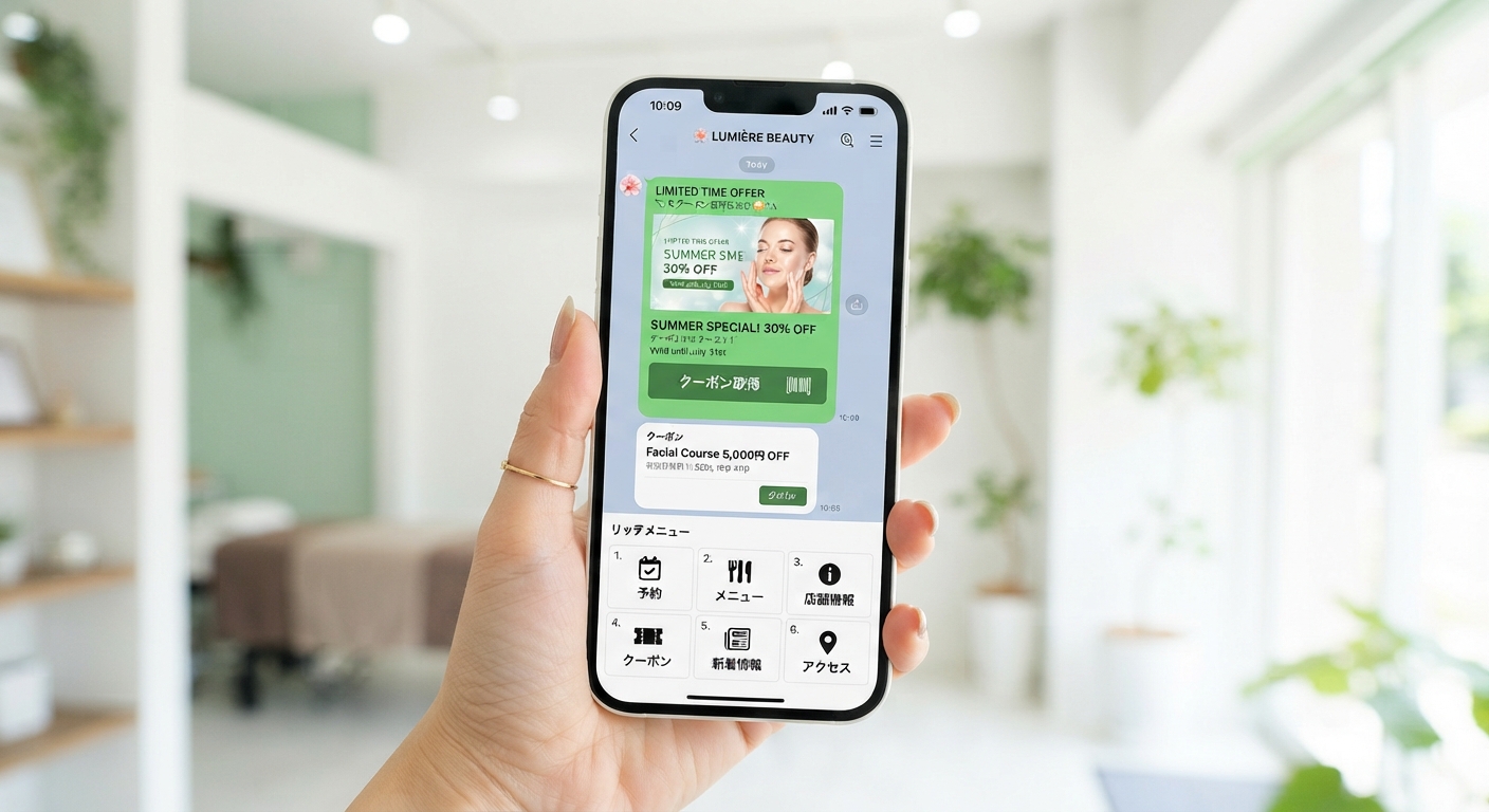 LINEの配信メッセージ画面